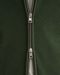 Maglia Texture a coste con zip lunga