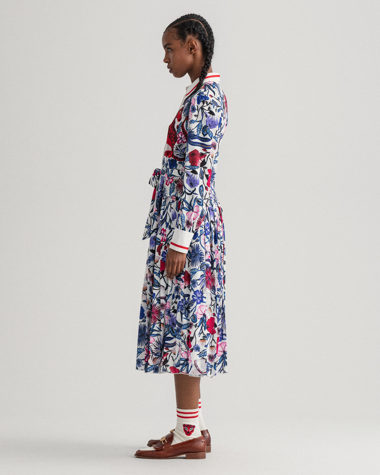 Abito Tiger Flower plissettato