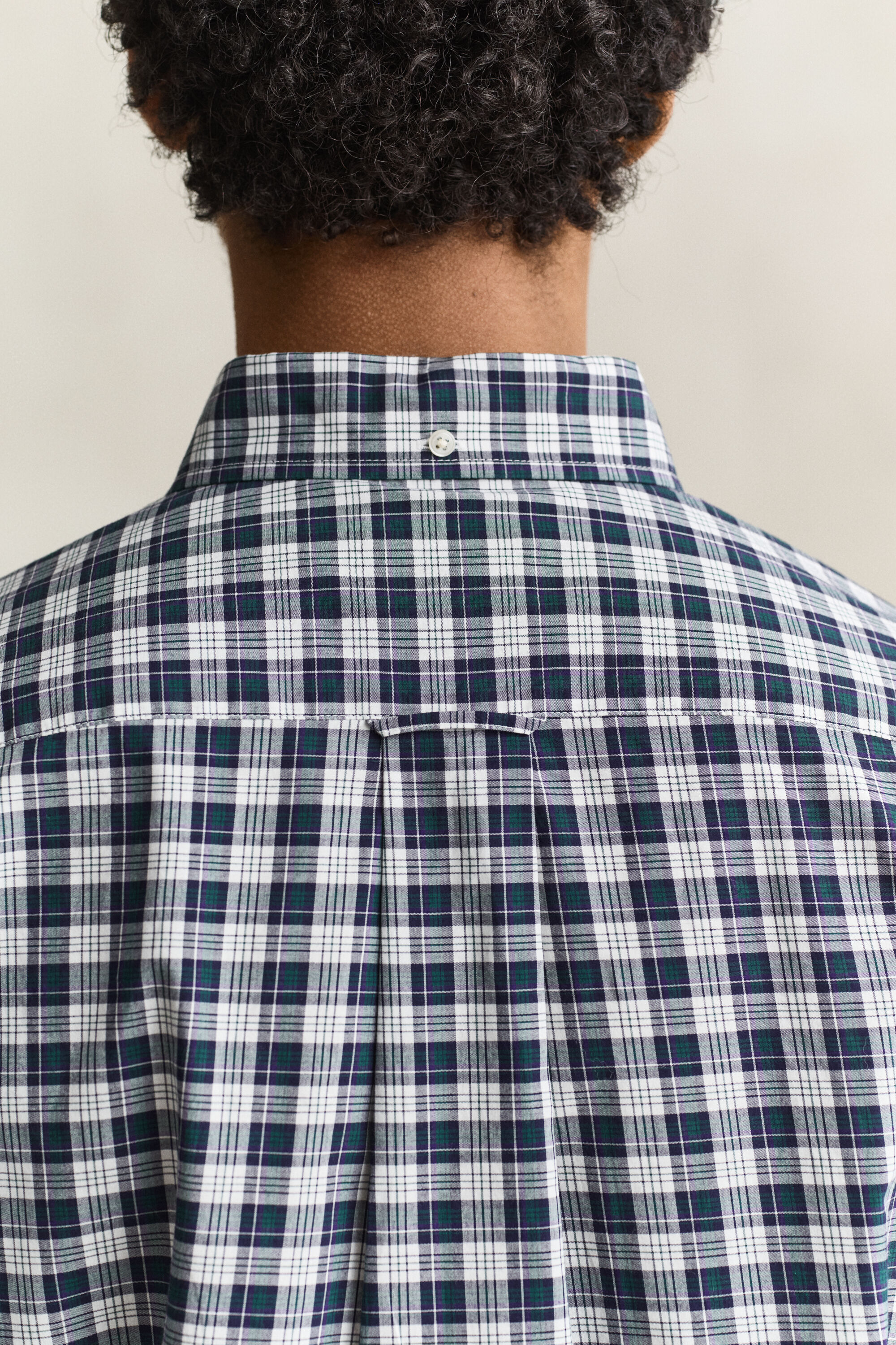 Camicia a quadri in popeline