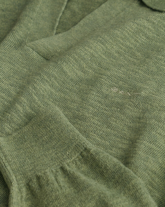 Maglia polo in misto lino