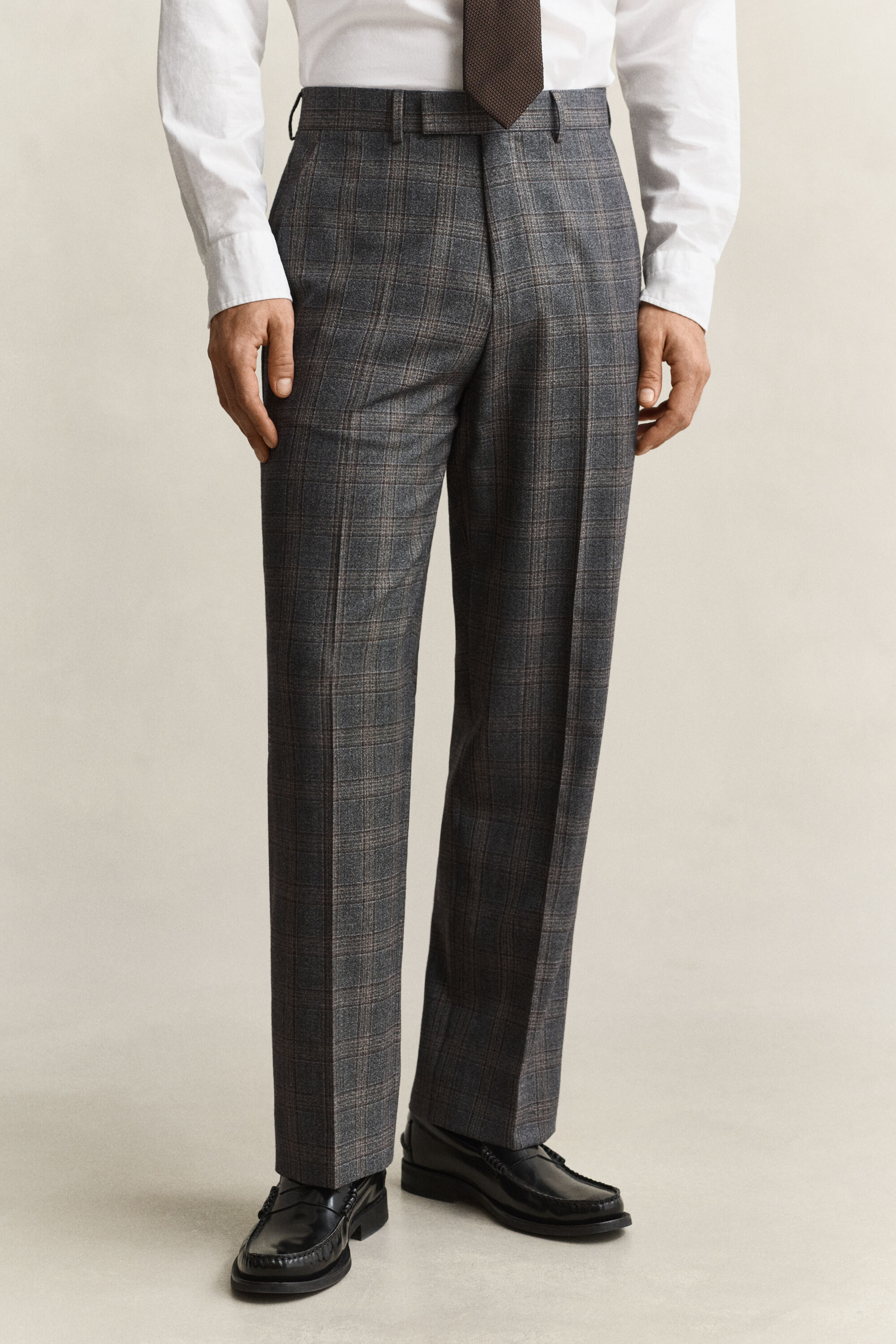 Pantaloni da abito a quadri Glen