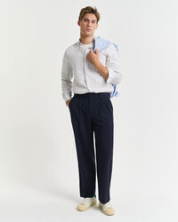 Camicia di lino a righe regular fit