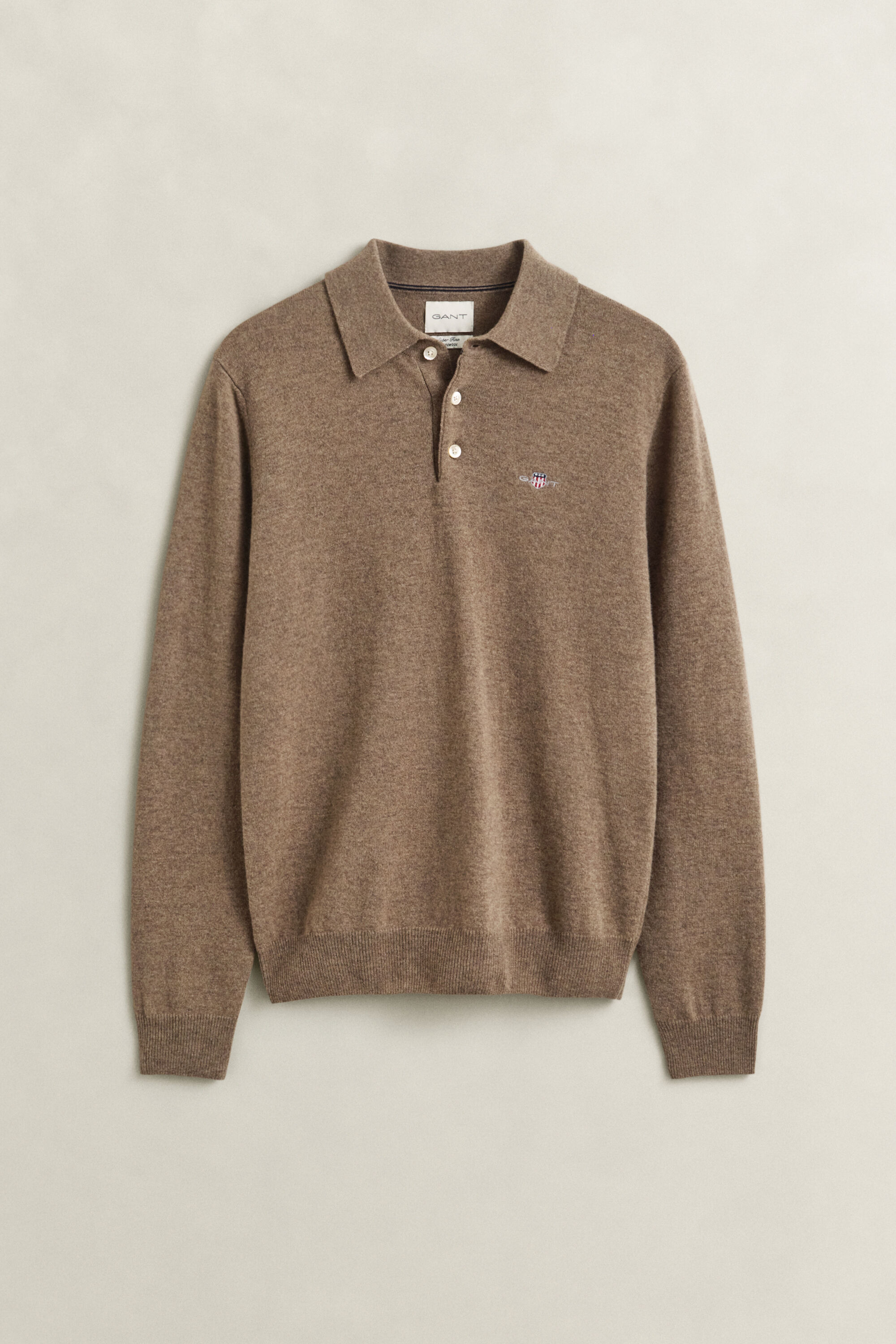 Maglia polo in finissima lana d’agnello