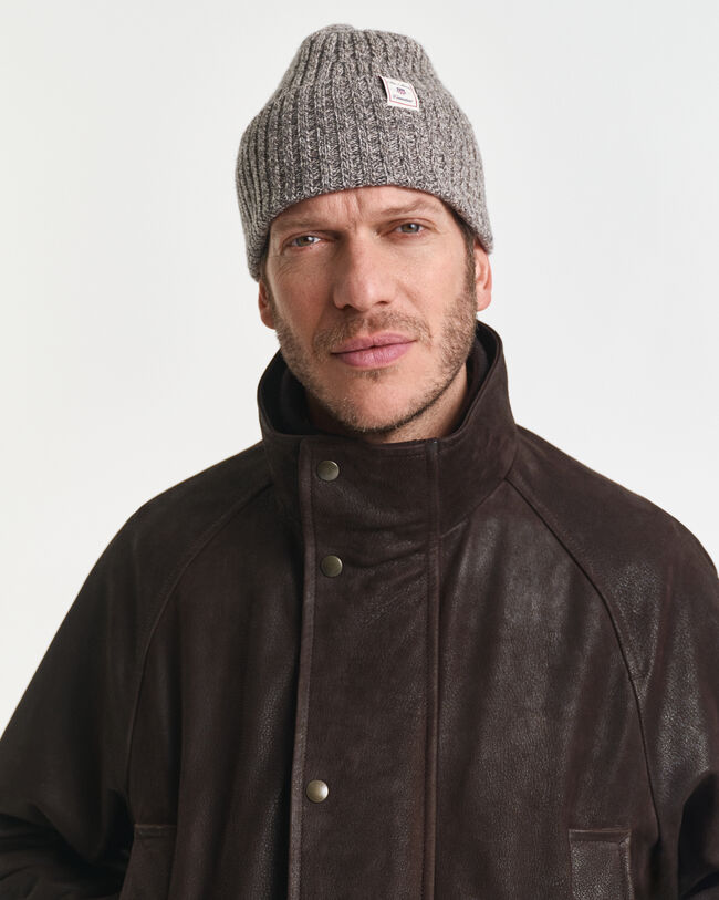 Berretto in misto lana mouliné