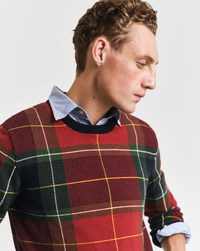 Maglia girocollo a quadri