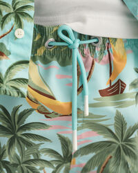 Boys Hawaiian Print Swim Shorts