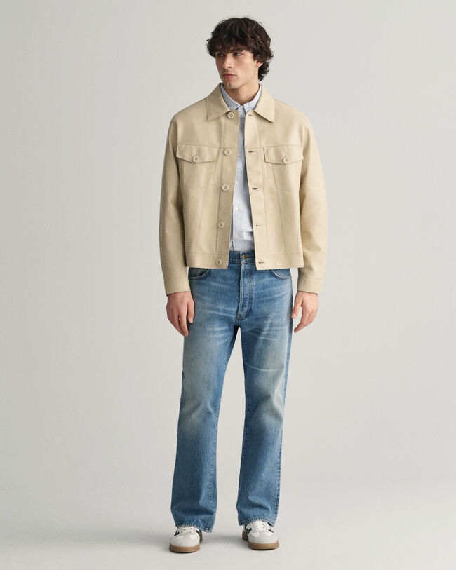 Giacca Trucker in pelle