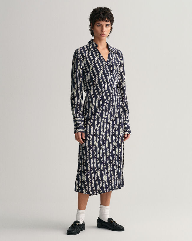 Abito a portafoglio con stampa a catena