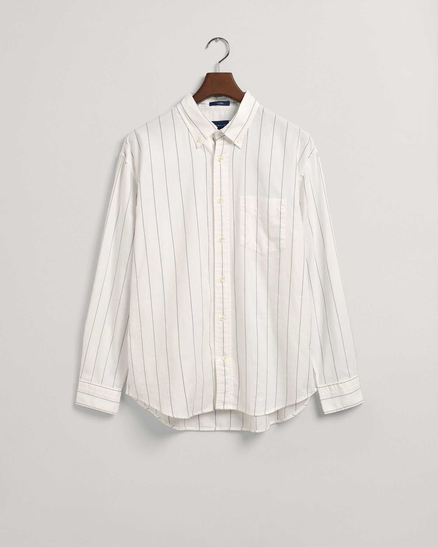 Camicia Oxford a righine relaxed fit