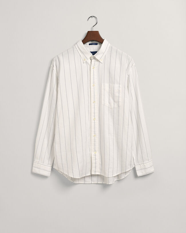 Camicia Oxford a righine relaxed fit