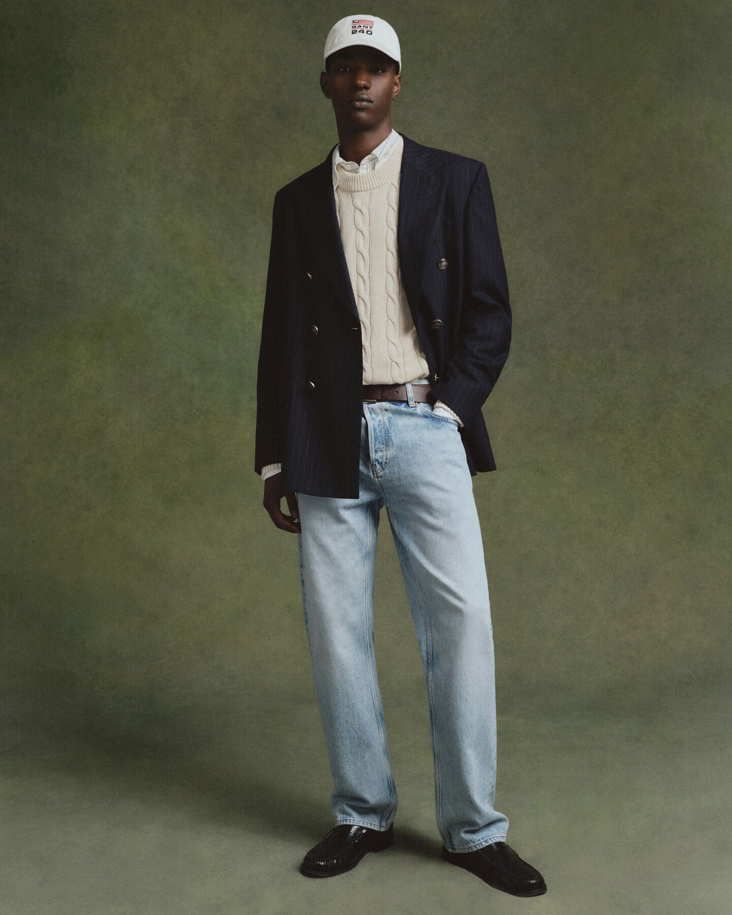 Maglia girocollo a trecce