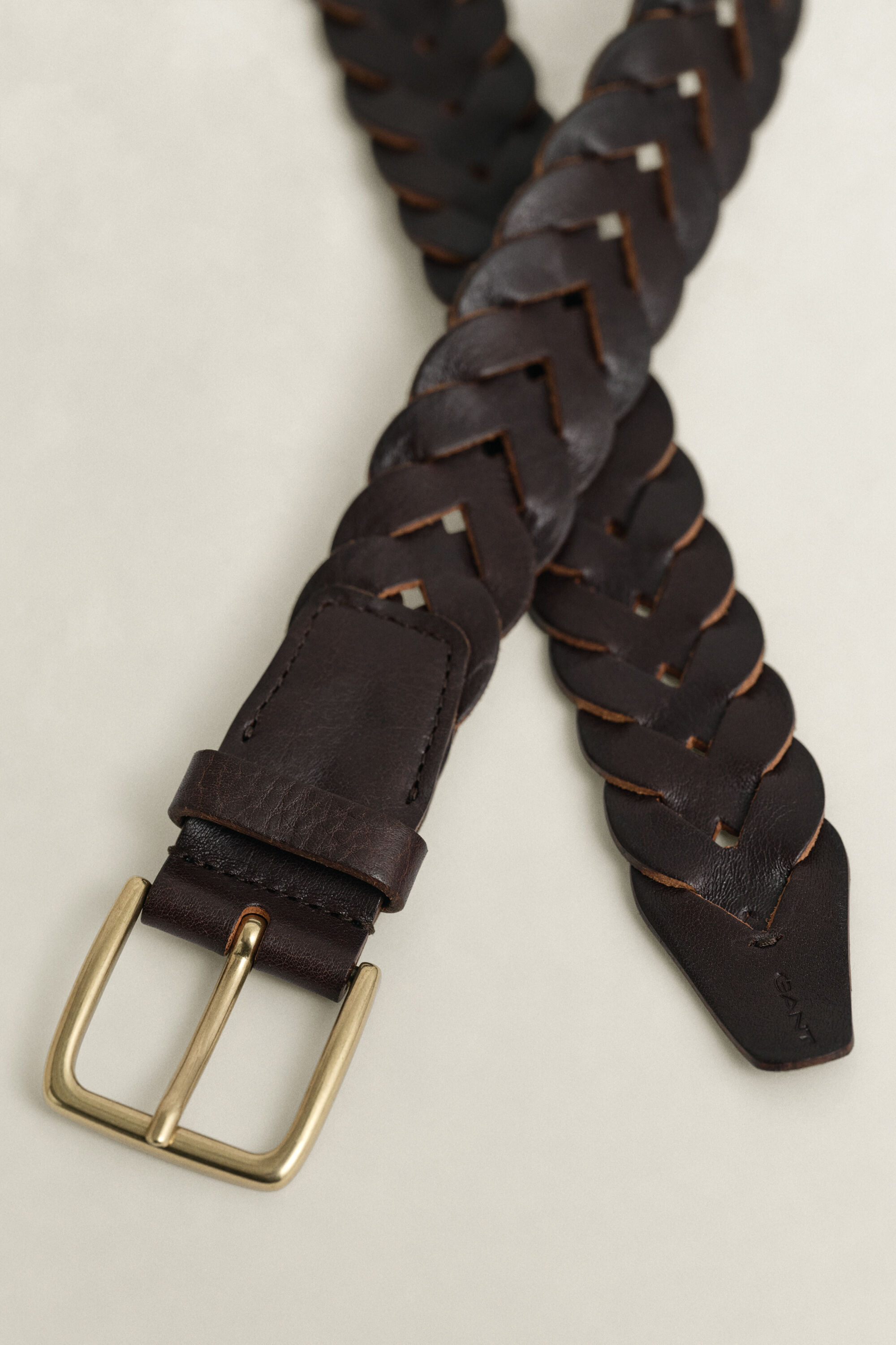 Cintura in pelle intrecciata