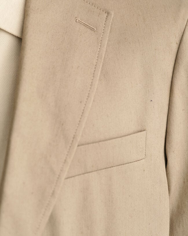 Blazer da abito in misto lino-cotone