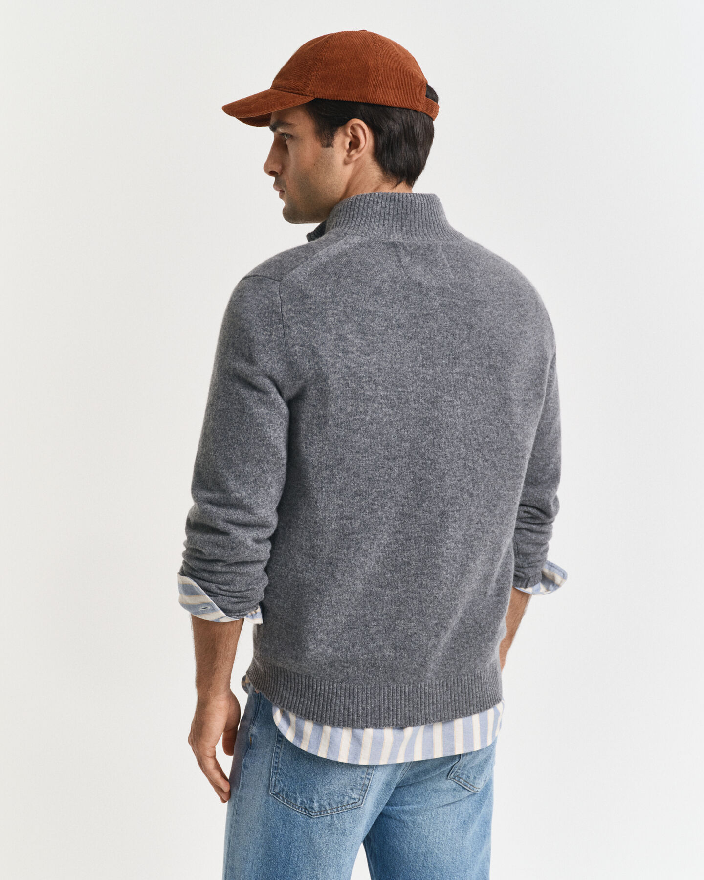 Maglia in cashmere con zip corta