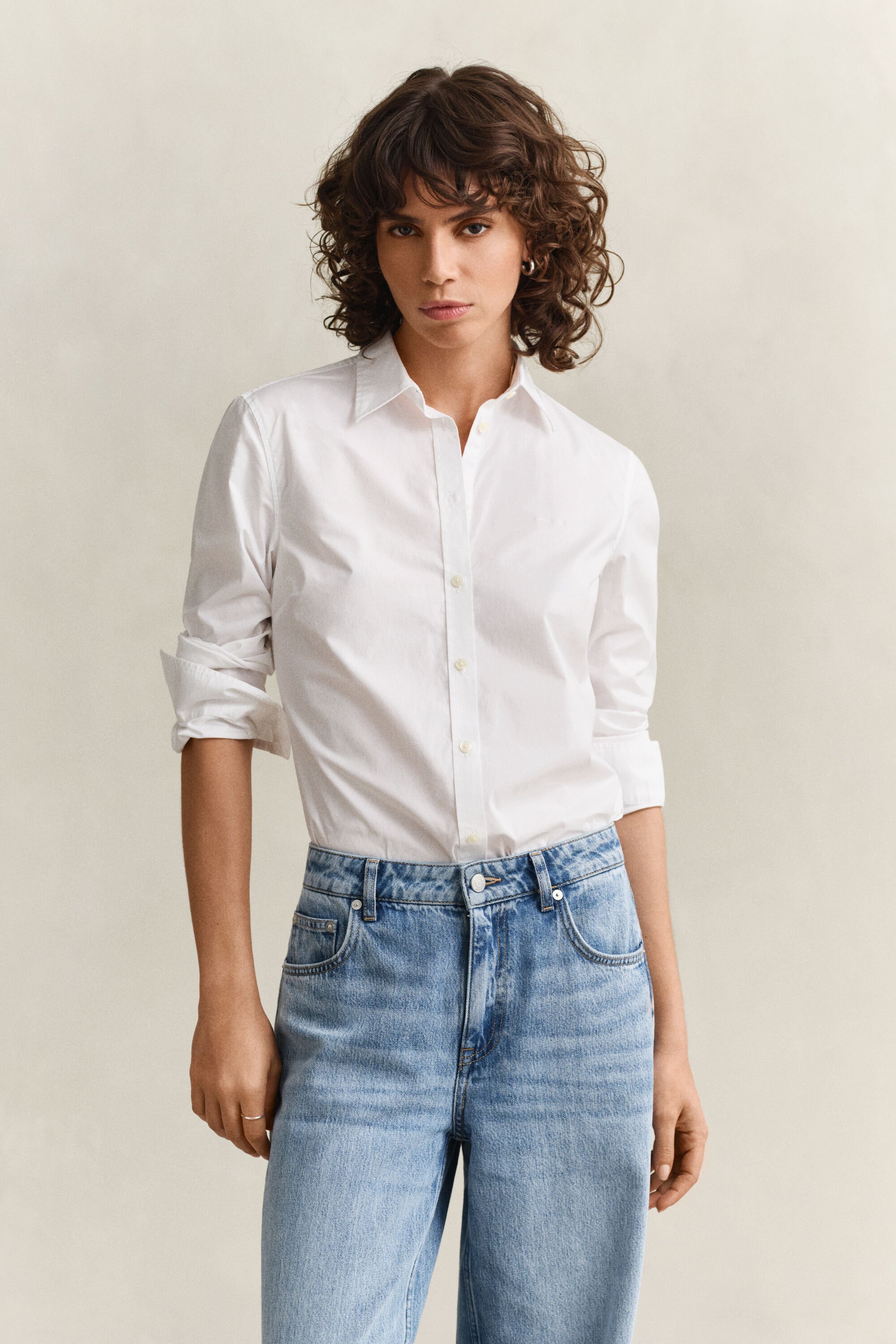 Camicia in popeline slim fit