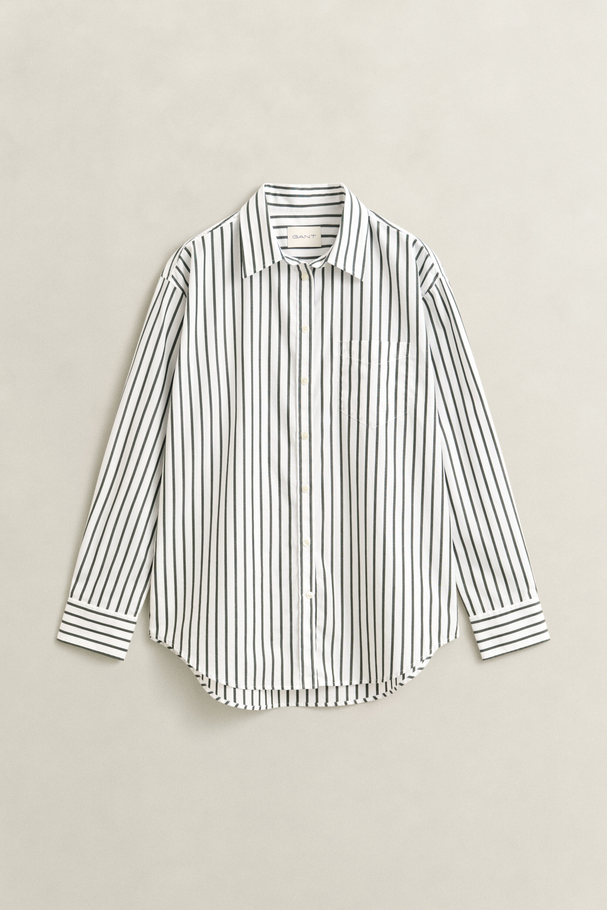 Camicia classica in popeline a righe relaxed fit