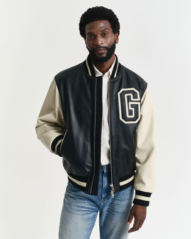 GANT Varsity Jacket in pelle