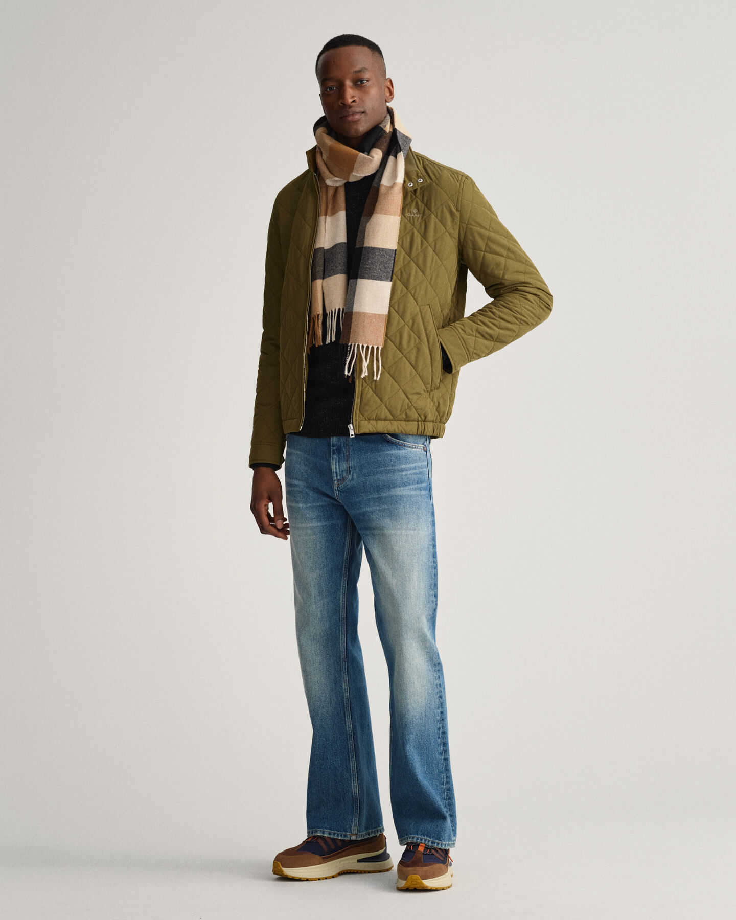 Sciarpa a quadri multicolore