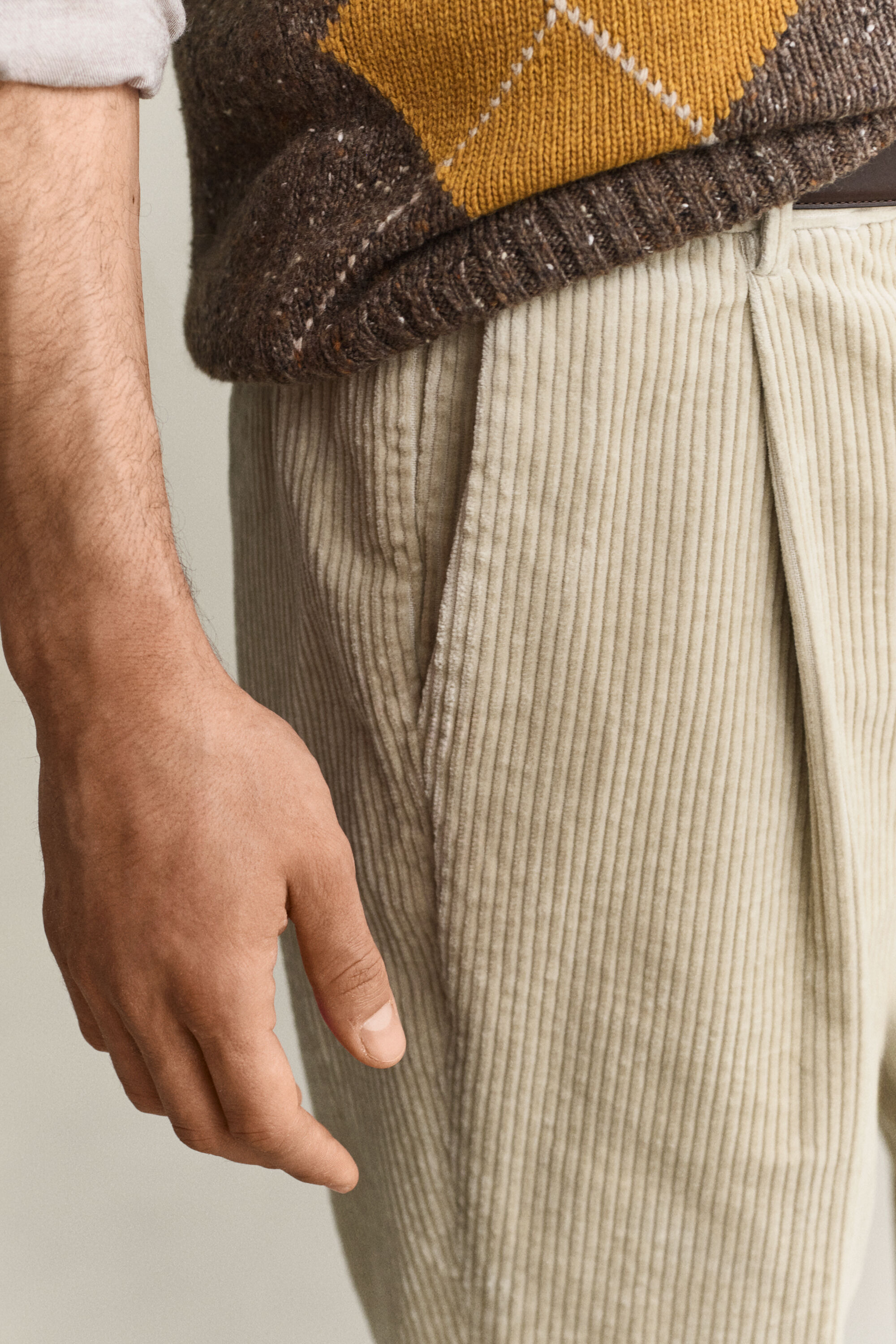 Pantaloni da abito in velluto a coste