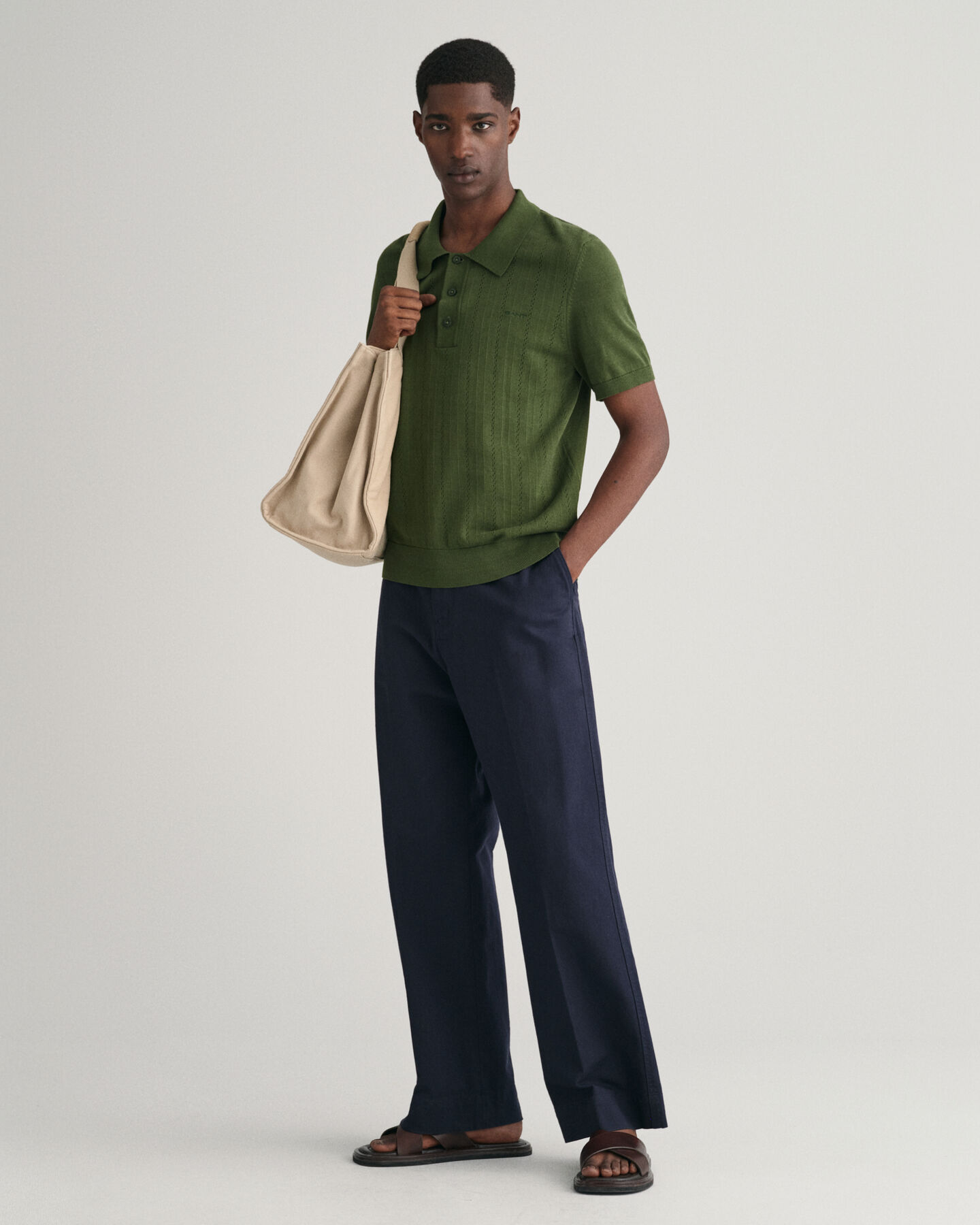 Polo Pointelle Textured