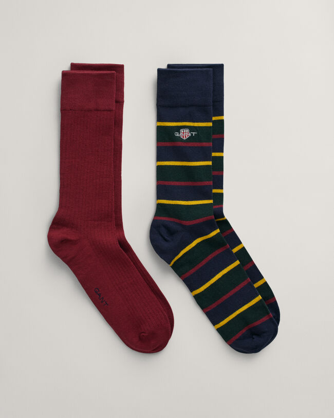 Confezione regalo da 2 paia di calzini a righe