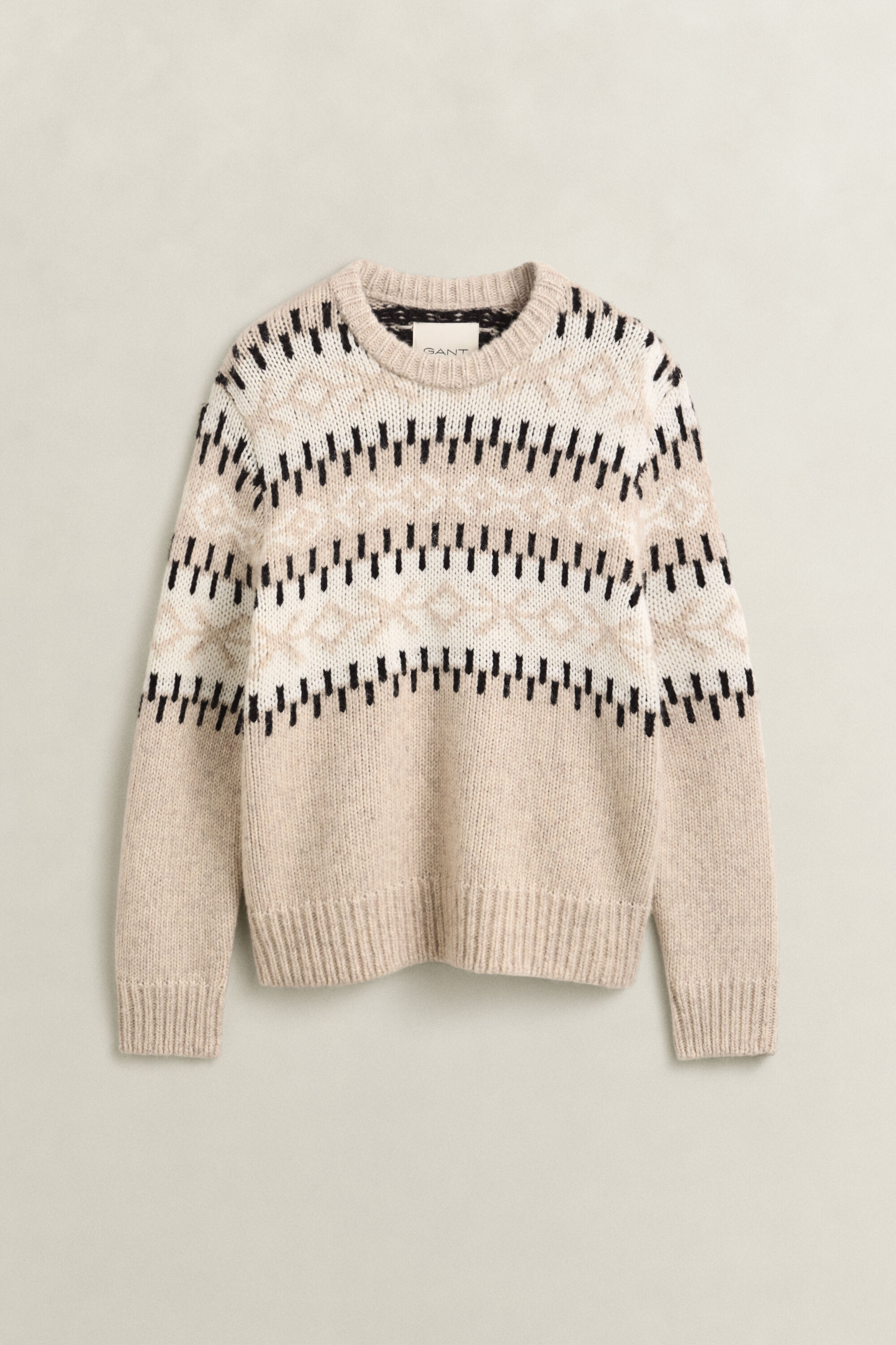 Maglia jacquard in misto lana d’alpaca