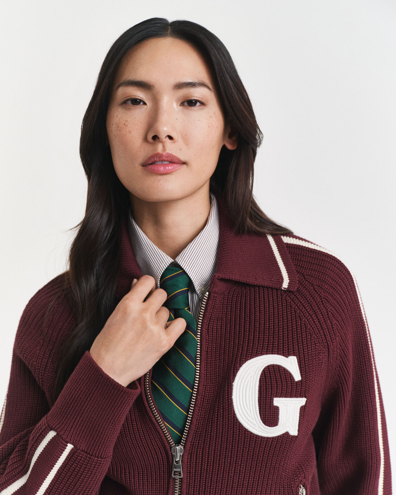 Cardigan GANT Varsity con zip