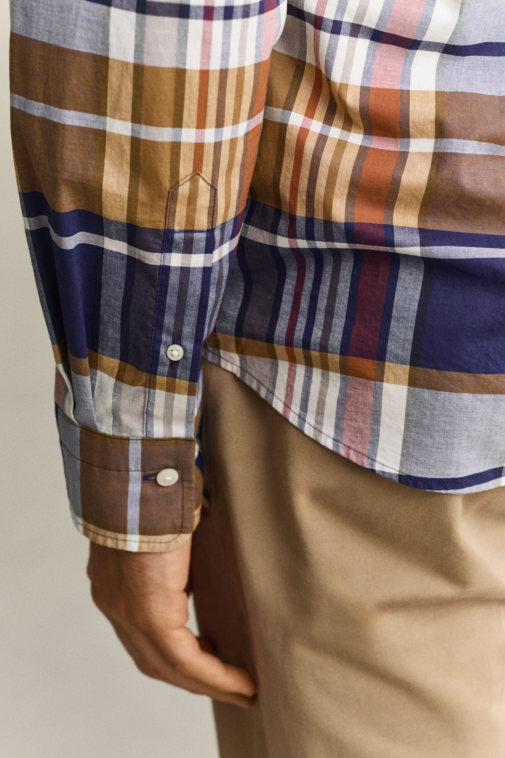 Camicia Gant x Yale a quadri in popeline