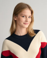 Maglia girocollo Colorblock