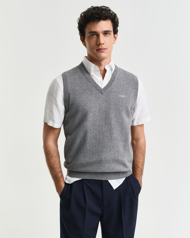 Piumino smanicato in cotone classico