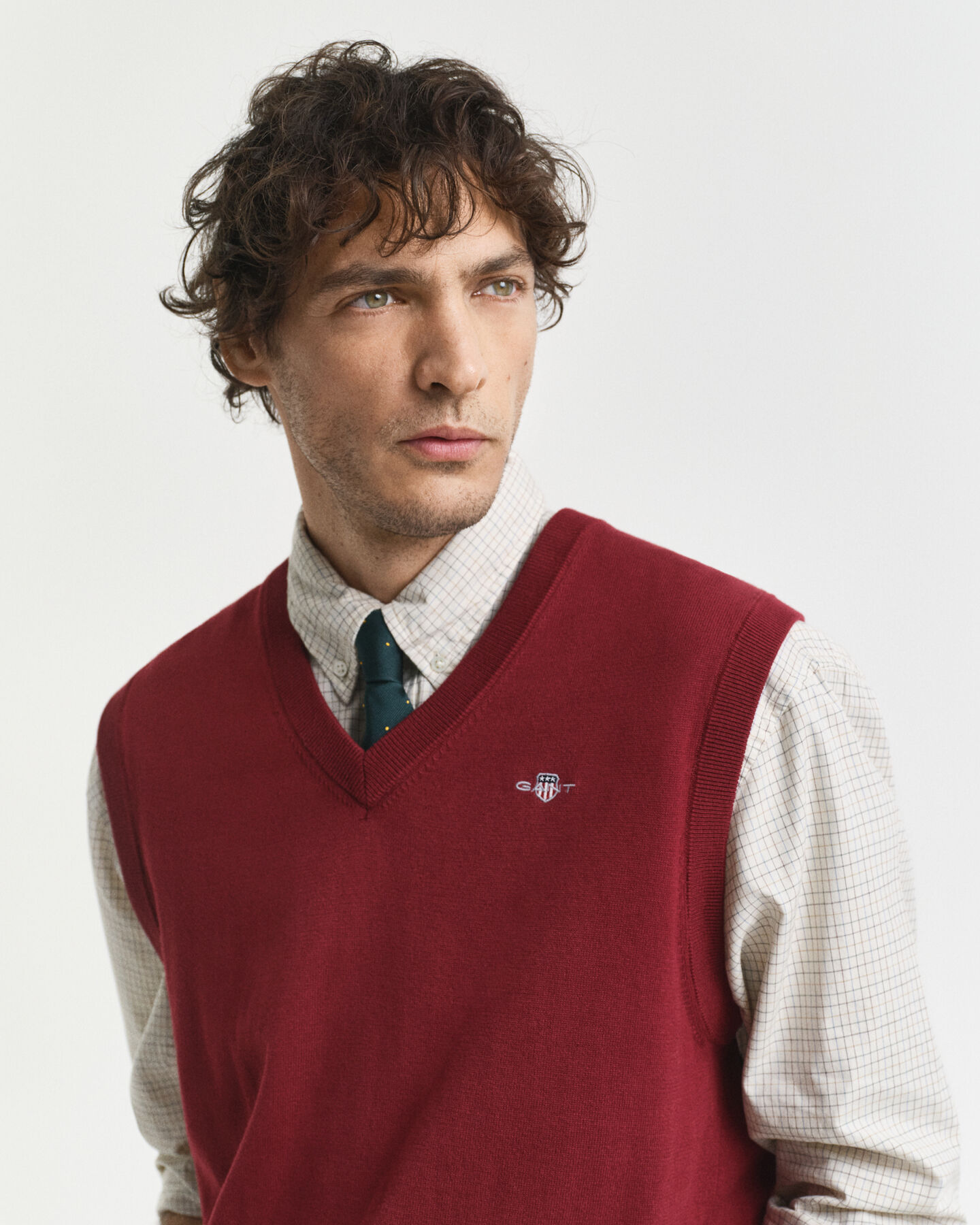 Piumino smanicato in cotone classico