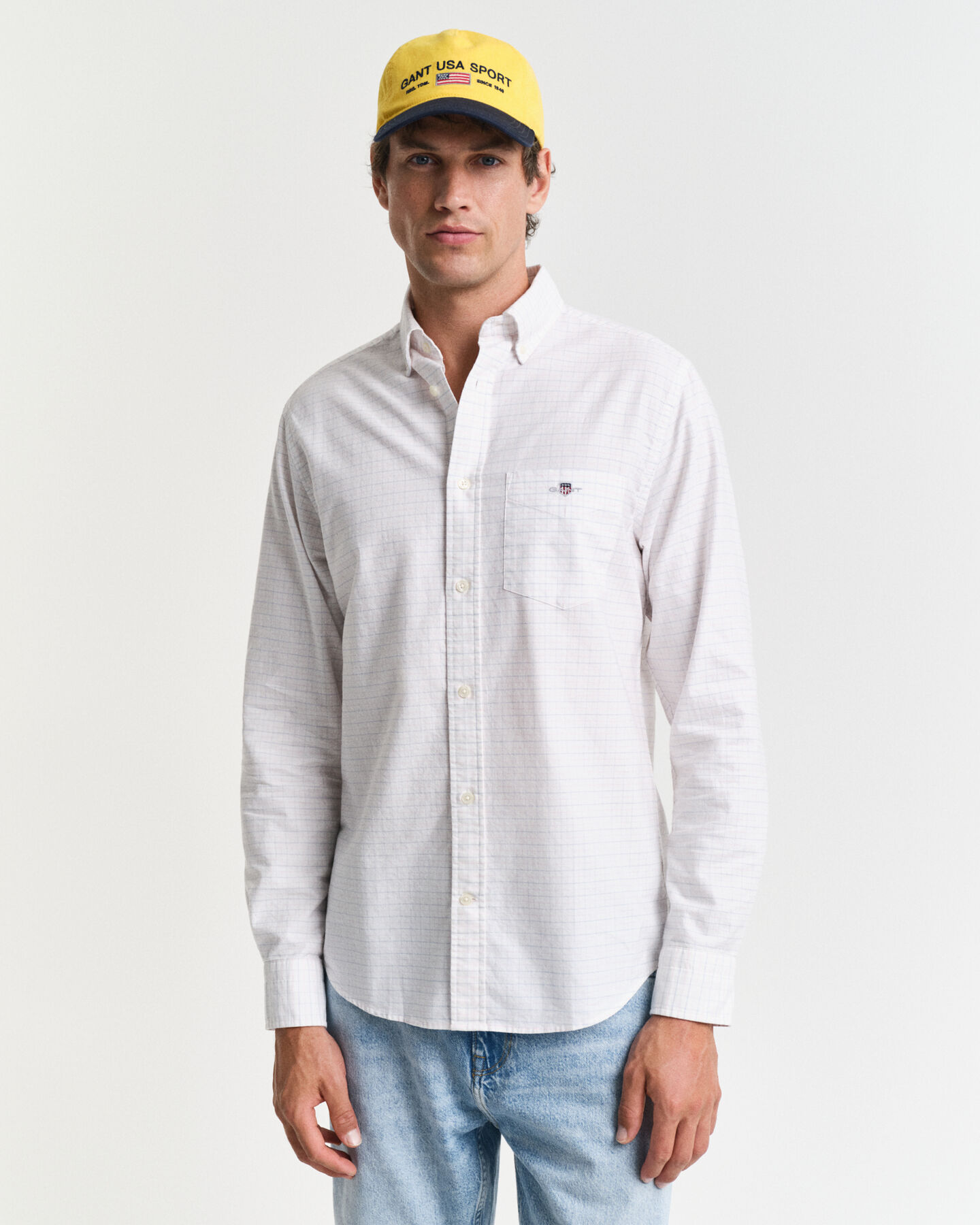 Camicia Oxford tattersall classica regular fit