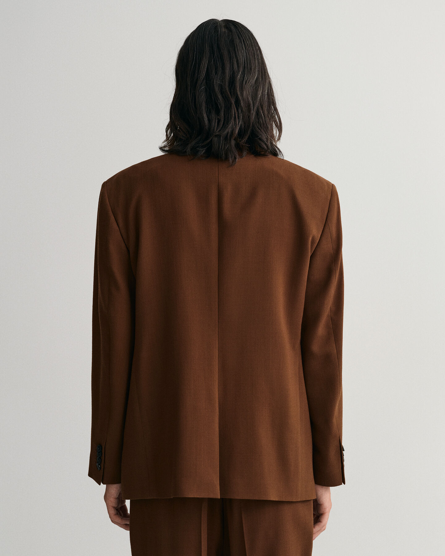 Blazer da abito in crêpe di lana oversize