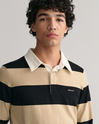 Rugger in lana merino a righe larghe