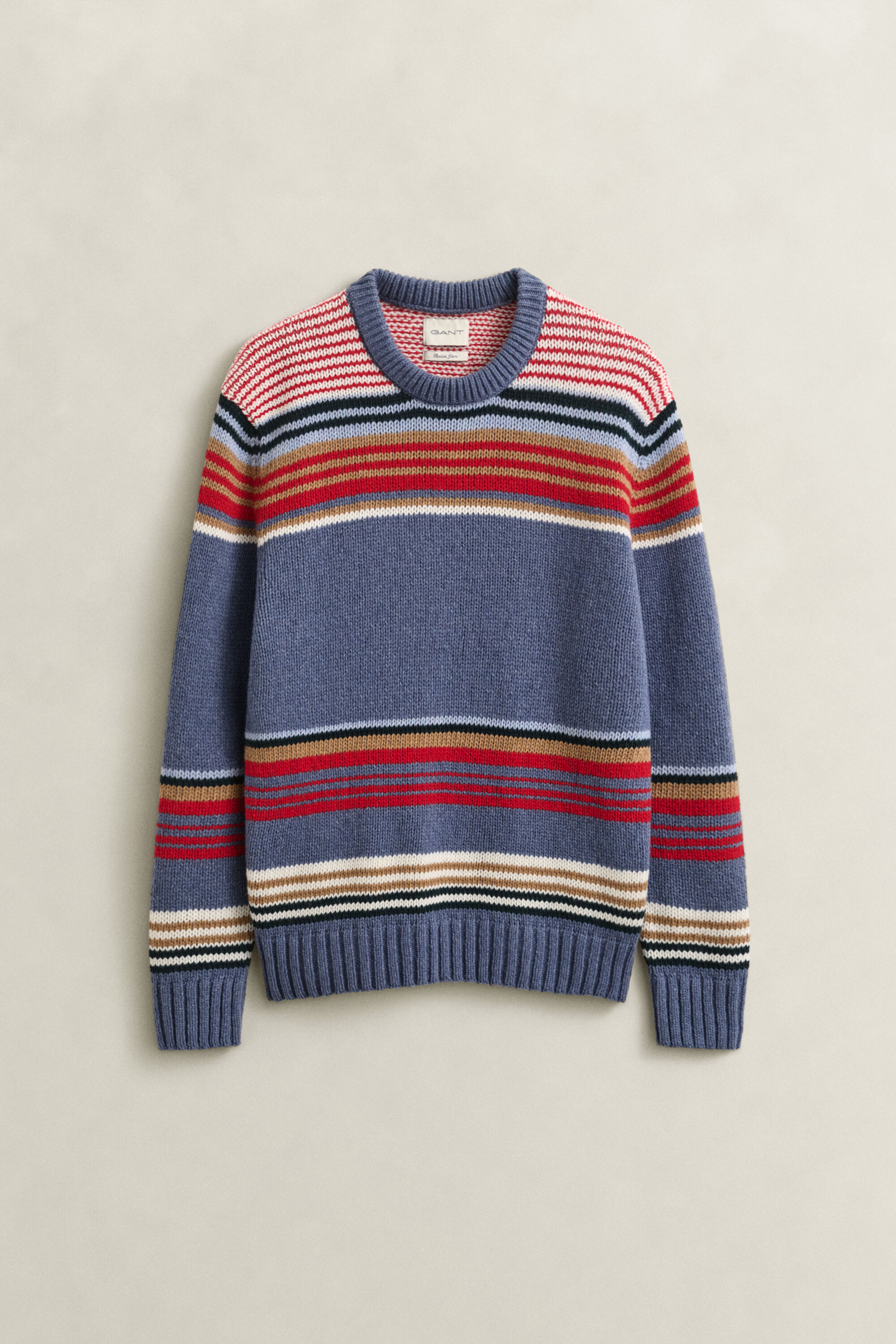 Maglia girocollo multirighe