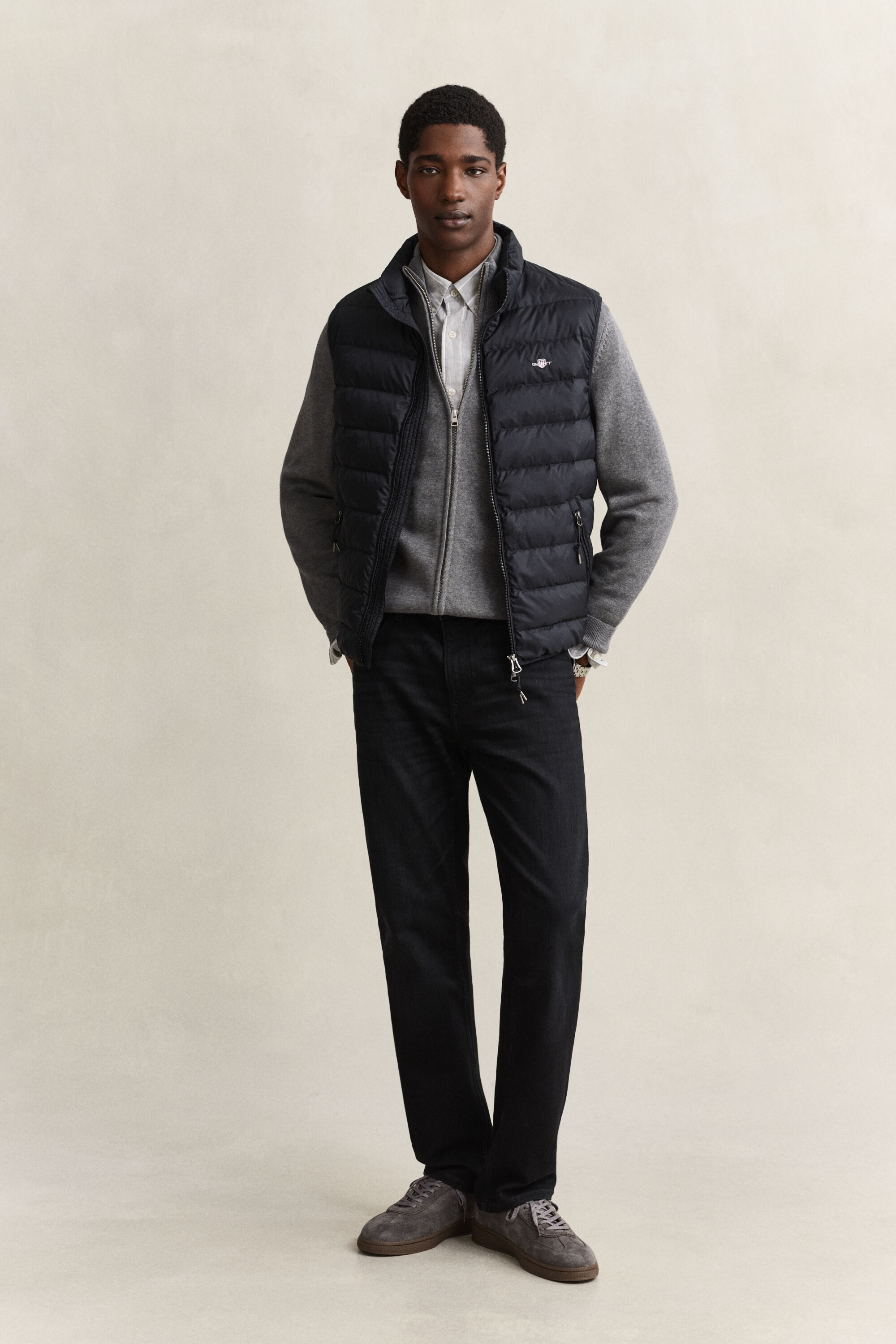 Cardigan in cotone casual con zip