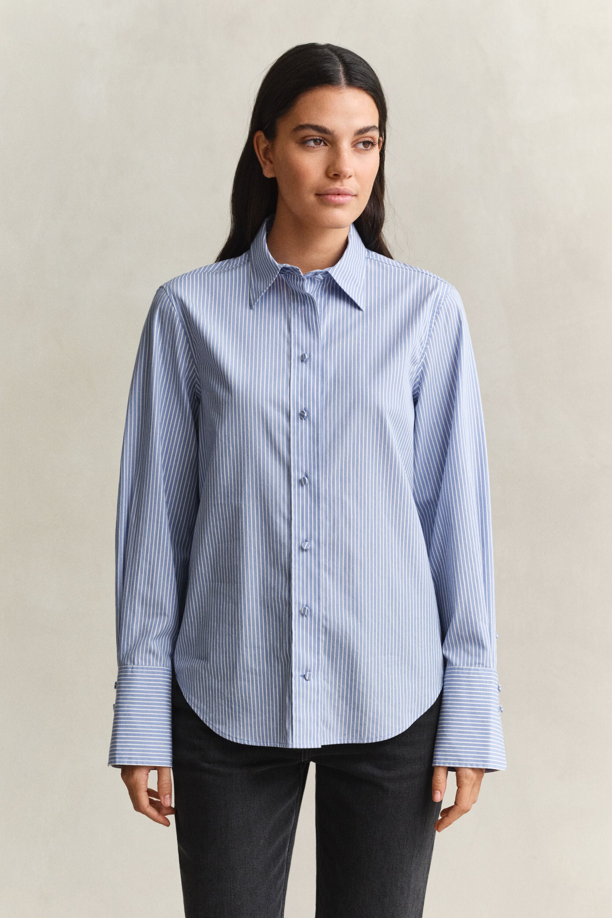 Camicia Yale a righe con carré