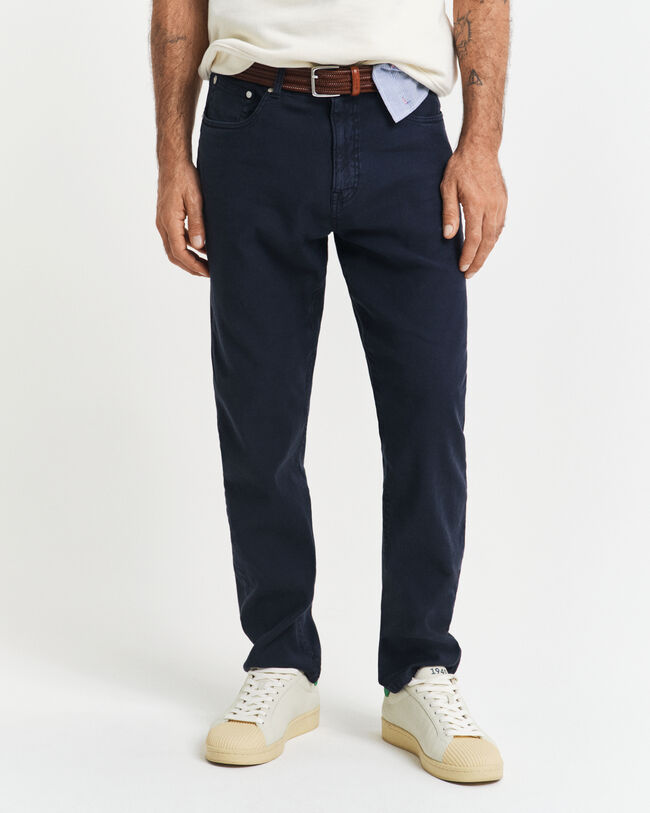 Jeans in misto cotone-lino regular fit