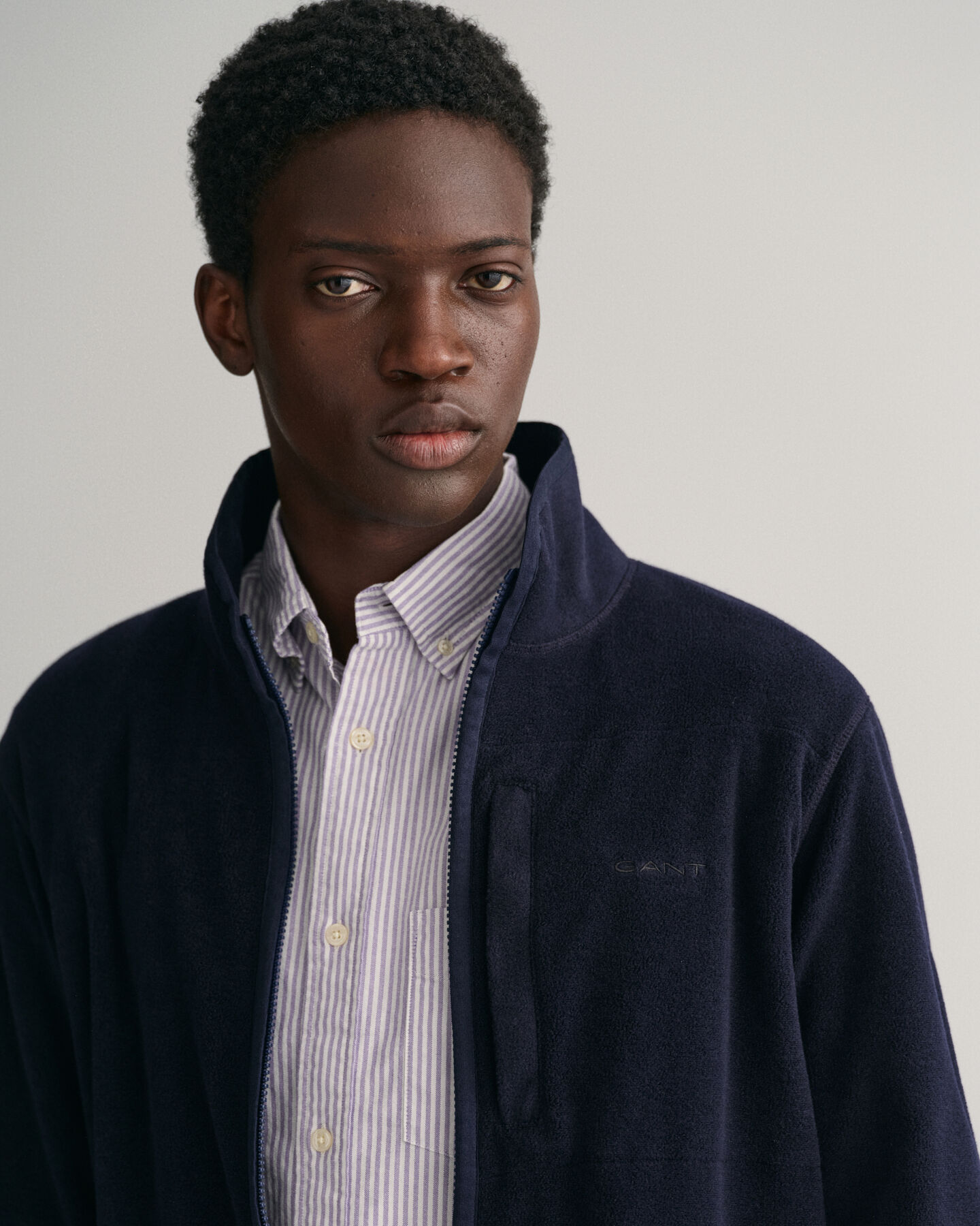 Giacca in pile con zip