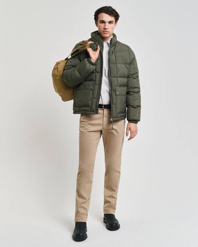 Pantaloni chino strutturati a ratiera slim fit