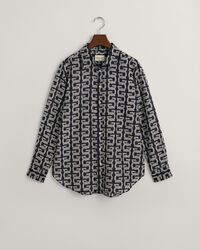 Camicia in seta di cotone G Patterned relaxed fit