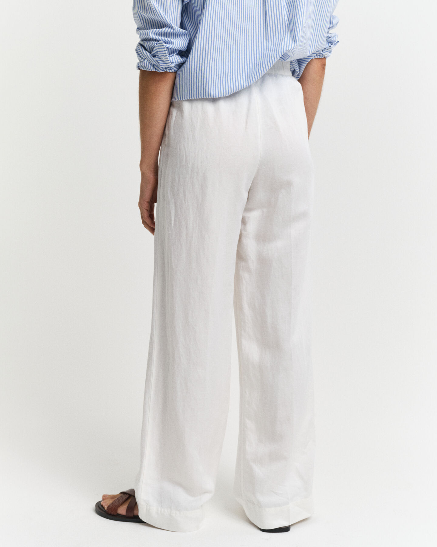 Pantaloni Pull-on in misto lino relaxed fit