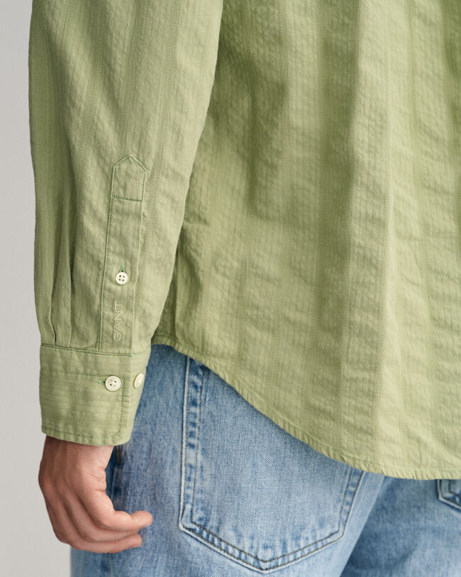 Camicia in tessuto a ratiera a righe relaxed fit