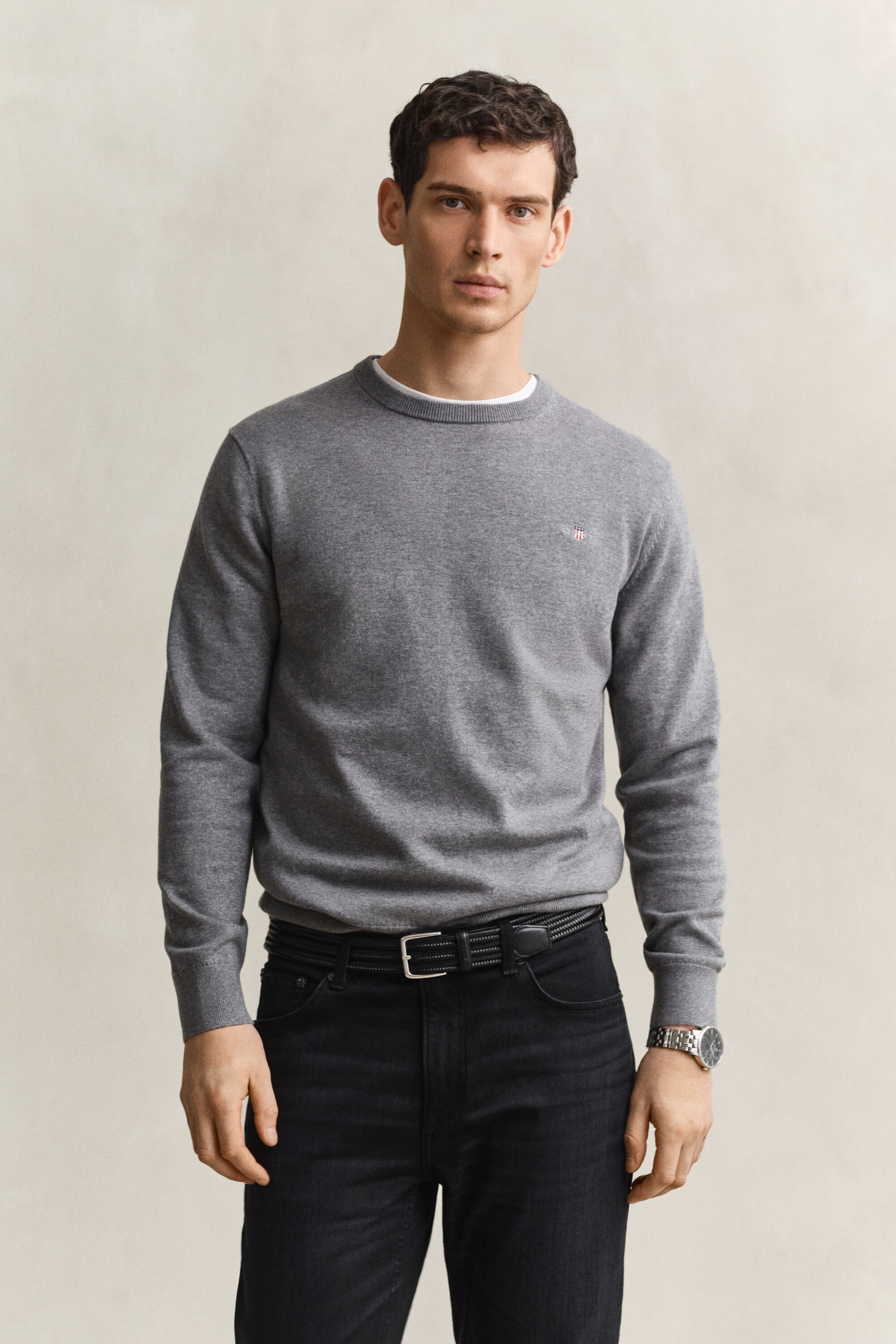 Maglia girocollo in cotone