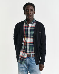 Cardigan in cotone classico con scollo a V