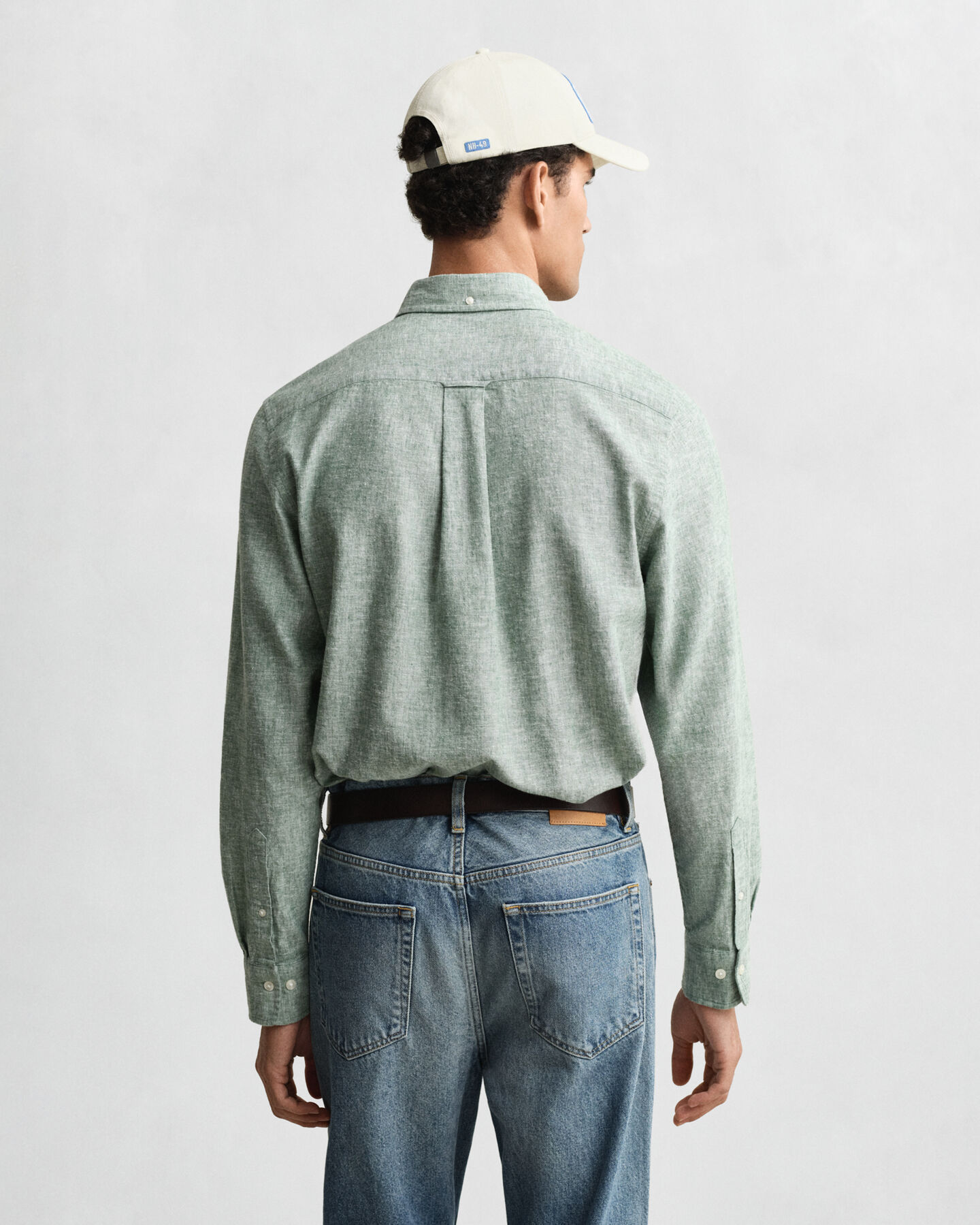 Camicia in lino-cotone regular fit