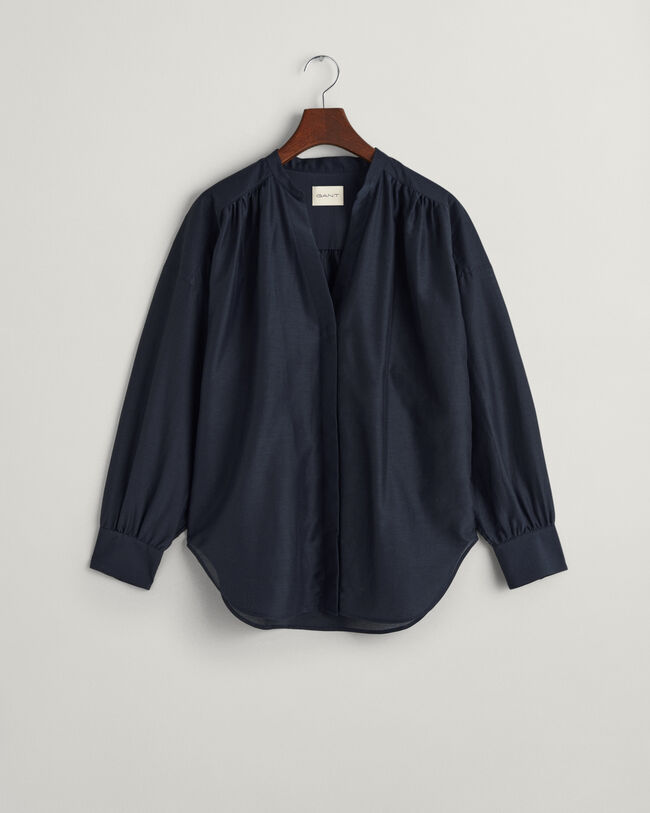 Blusa in misto seta-cotone