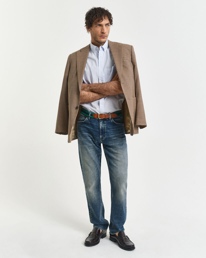 Camicia classica in popeline percalle regular fit