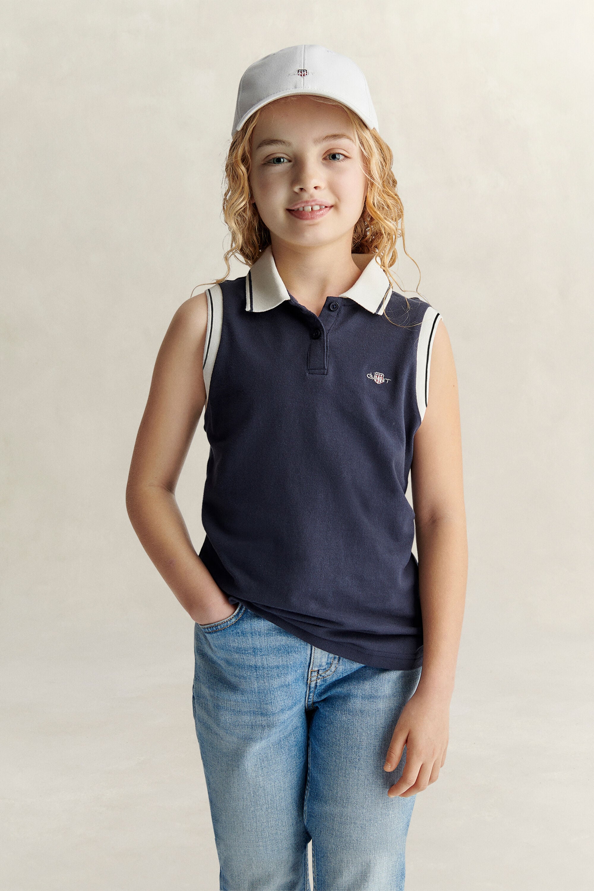 Polo Script smanicata Teen Girls