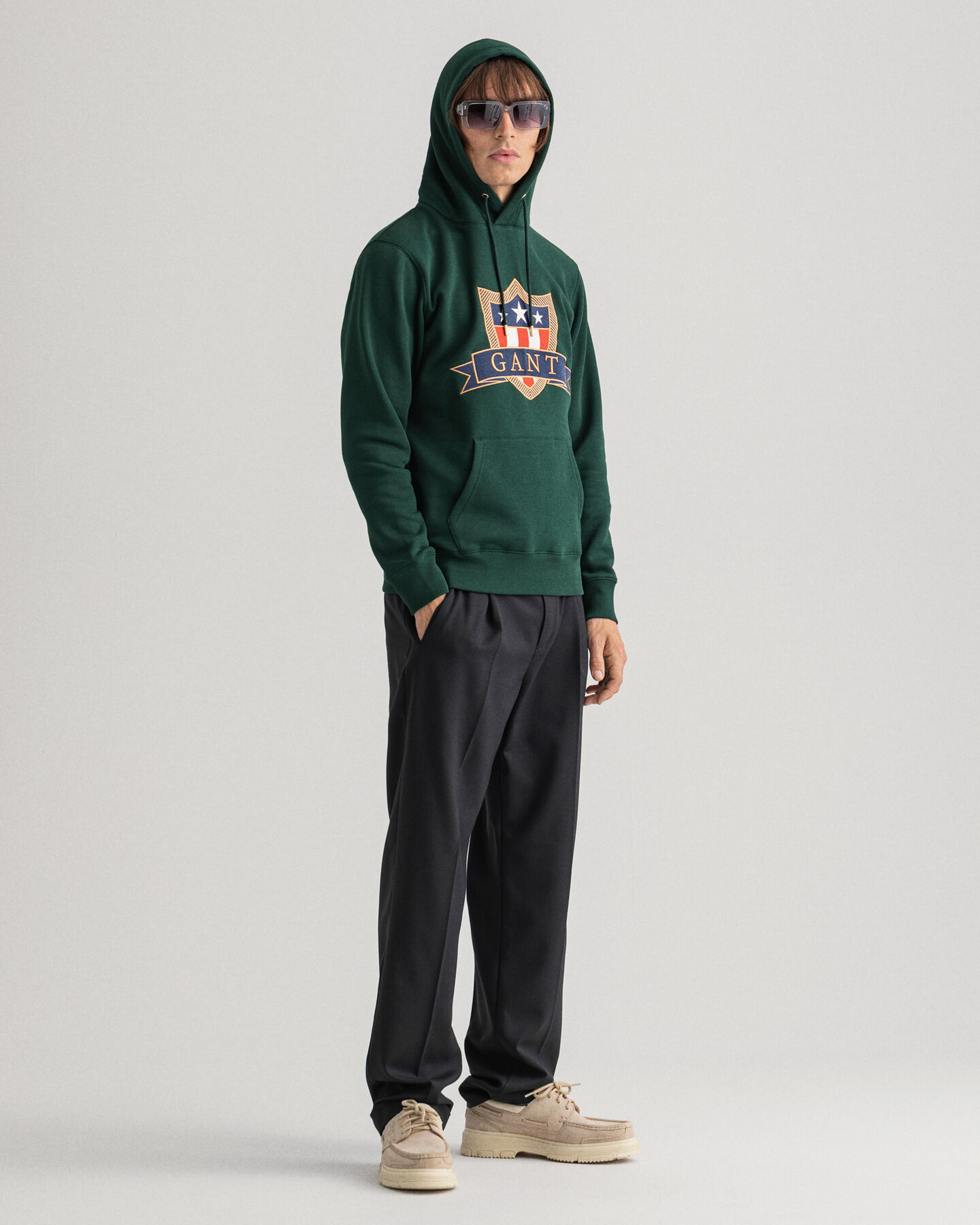 Felpa Banner Shield con cappuccio